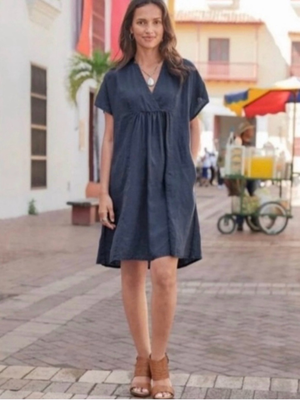 Sundance Dawn To Dusk Linen
V-Neck Shift Dress